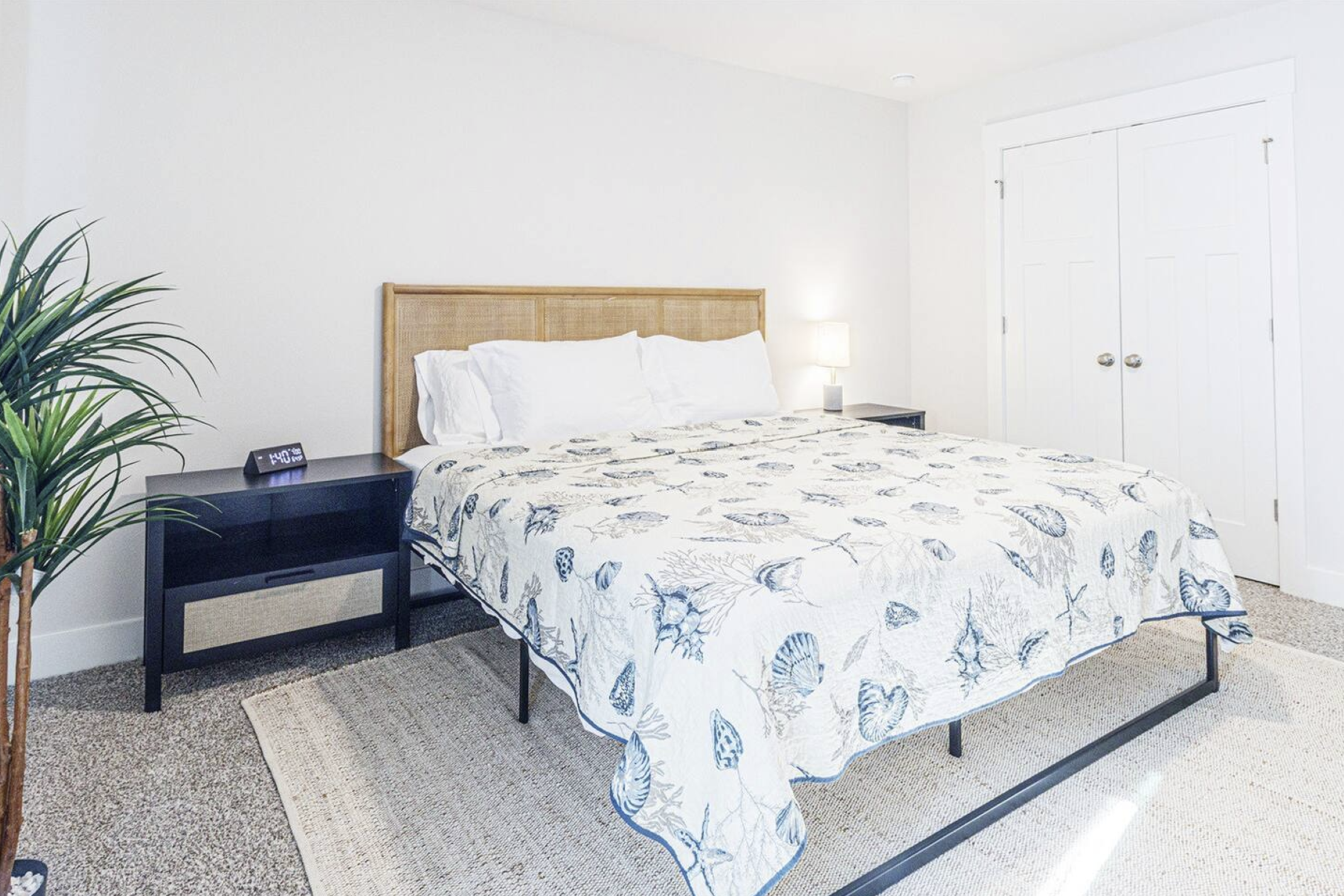 With a king sized bed and a spacious closet