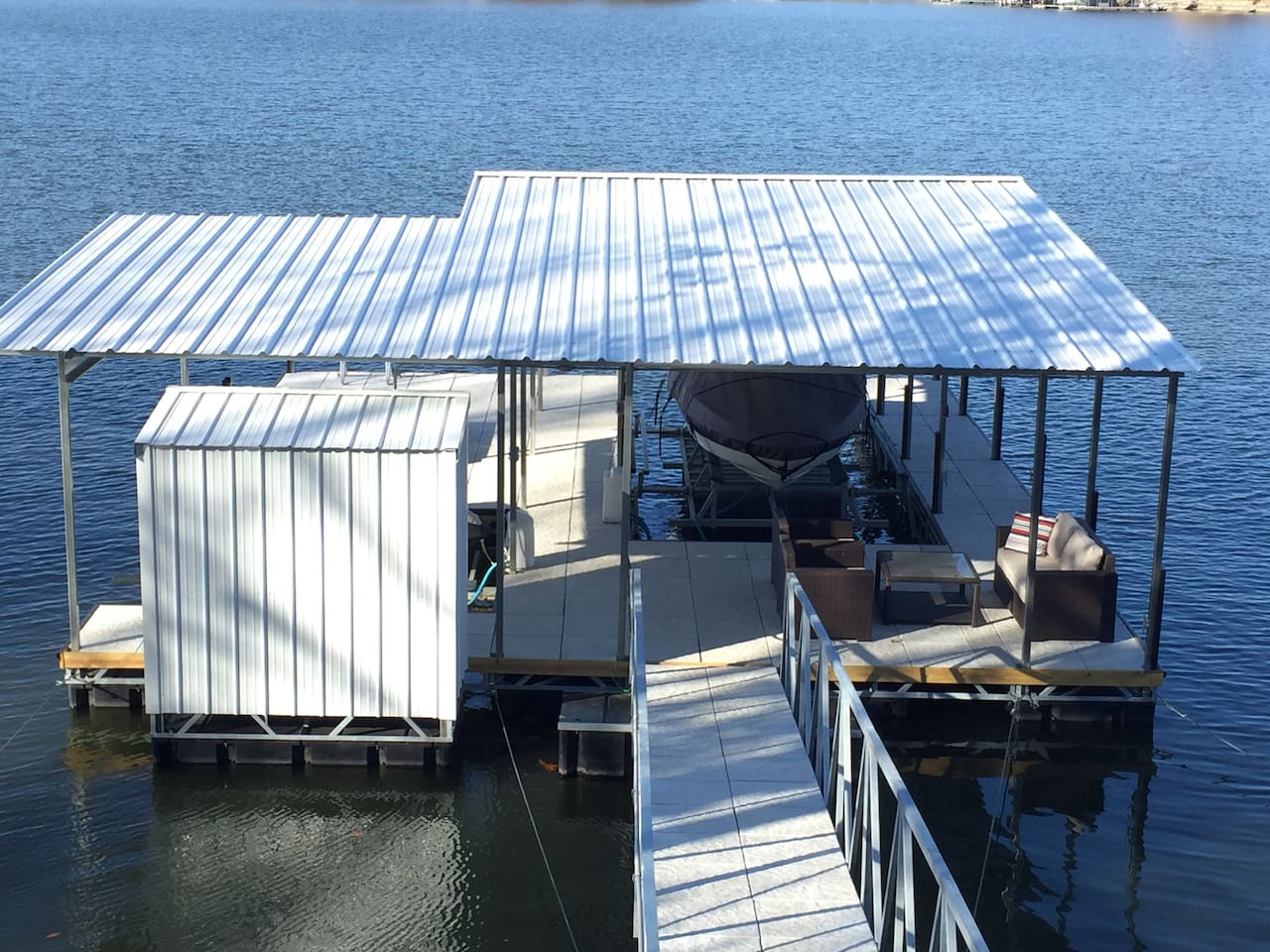 NEW concrete dock for swimming and suntanning