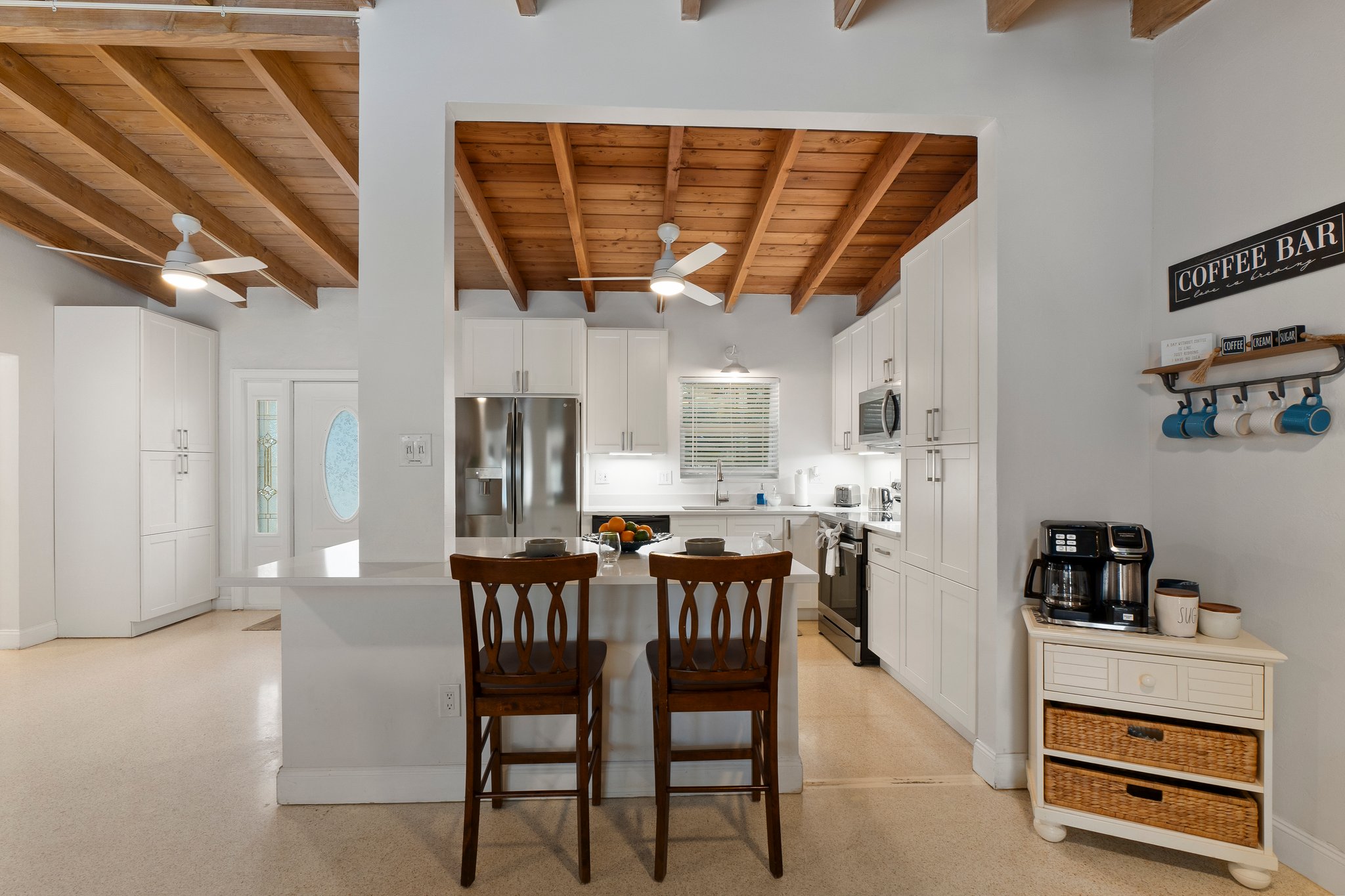 kitchen and coffee bar