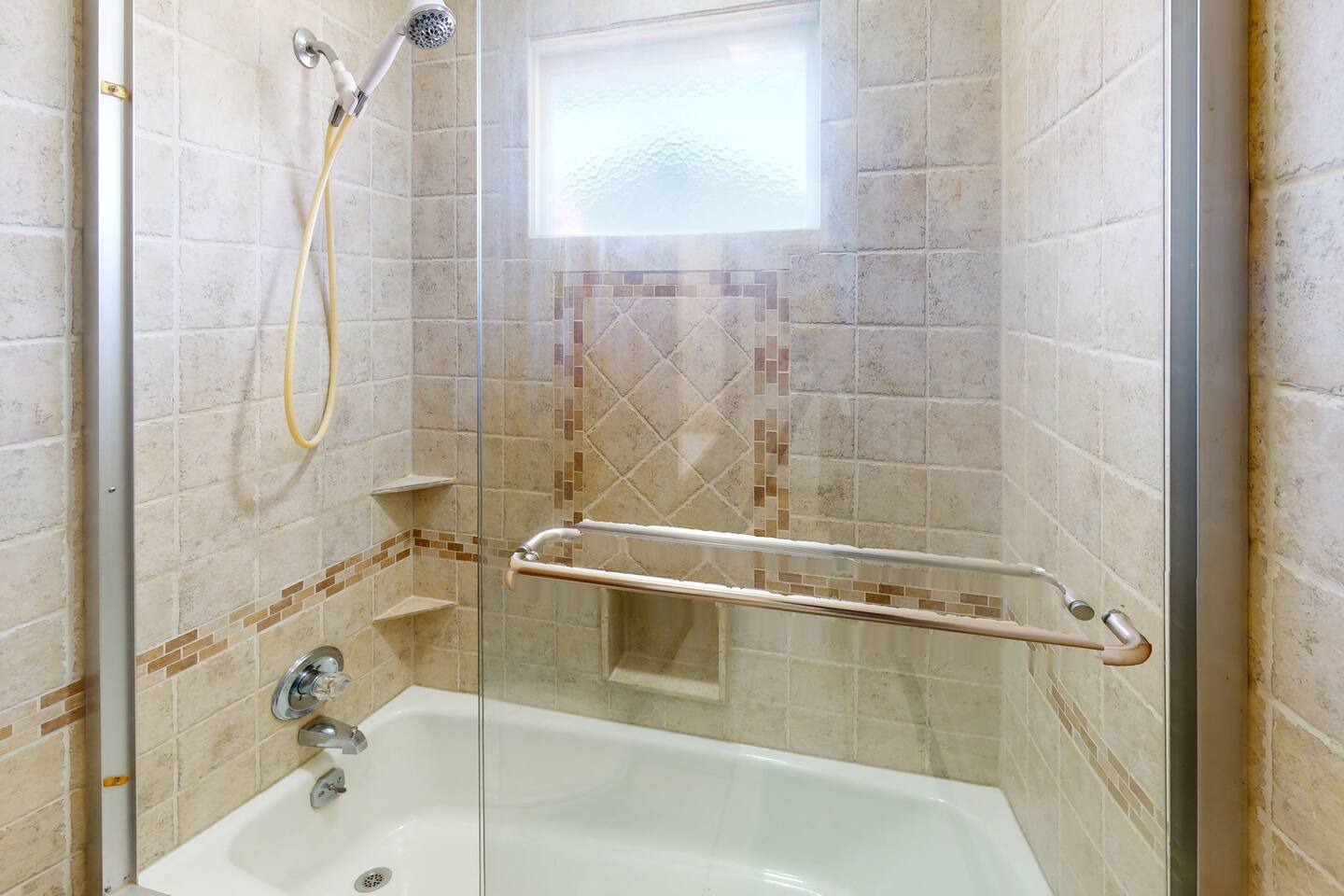 Shower in the Main Floor Bathroom 