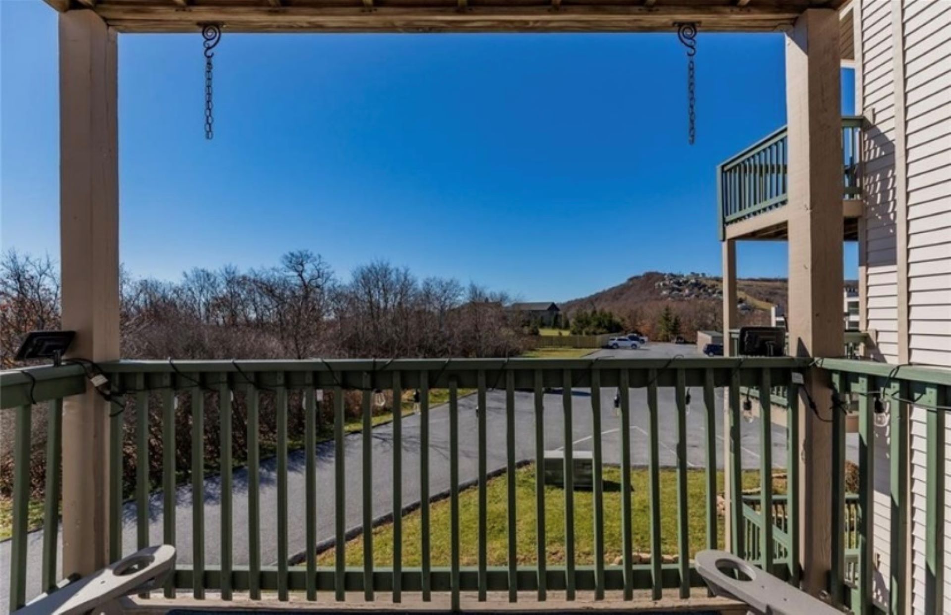 Mountain views from the largest balcony area.