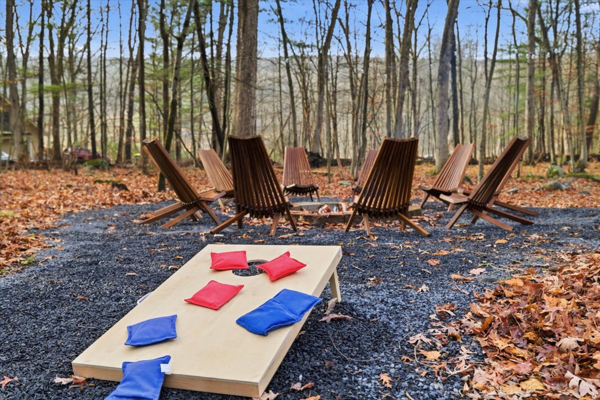 Play a game or two of cornhole