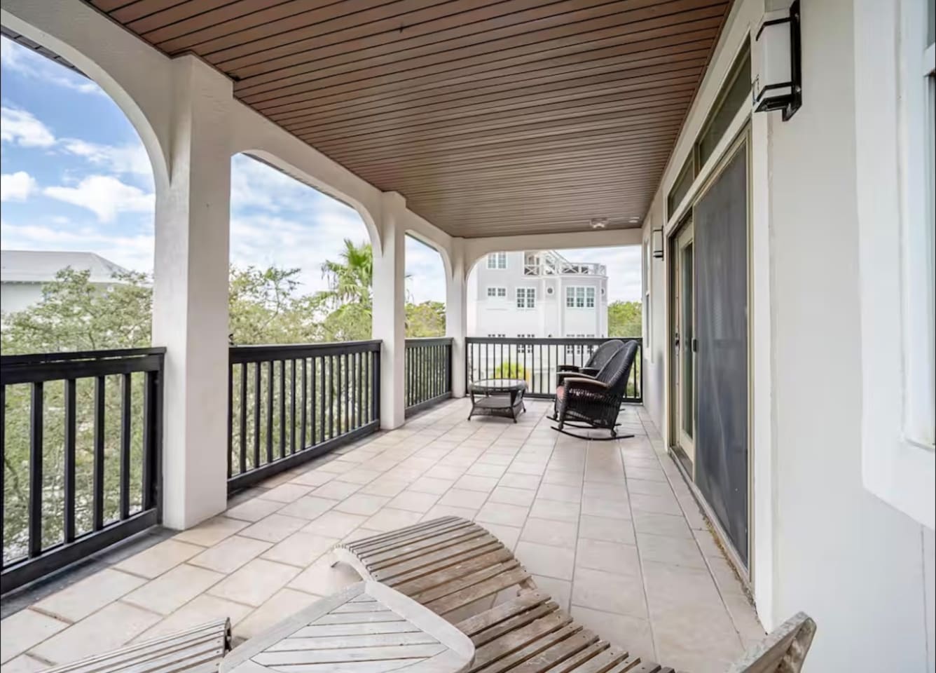 Balcony deck off of bedroom #1 offers a private space to read and relax