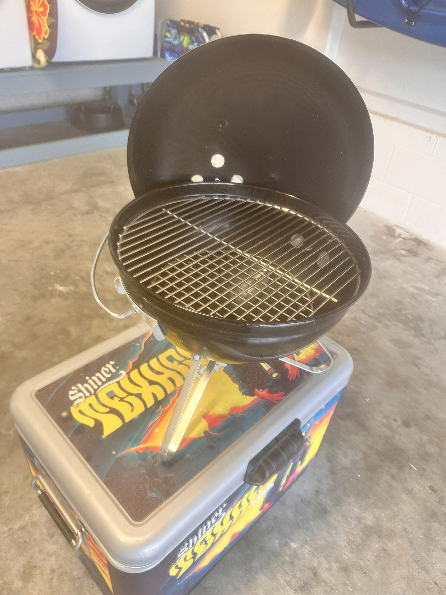 Travel Cooler, Charcoal Grill