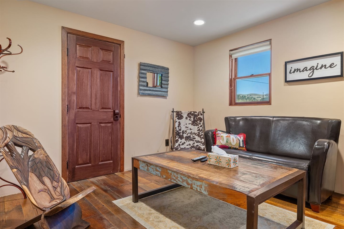 Casita private room sitting area