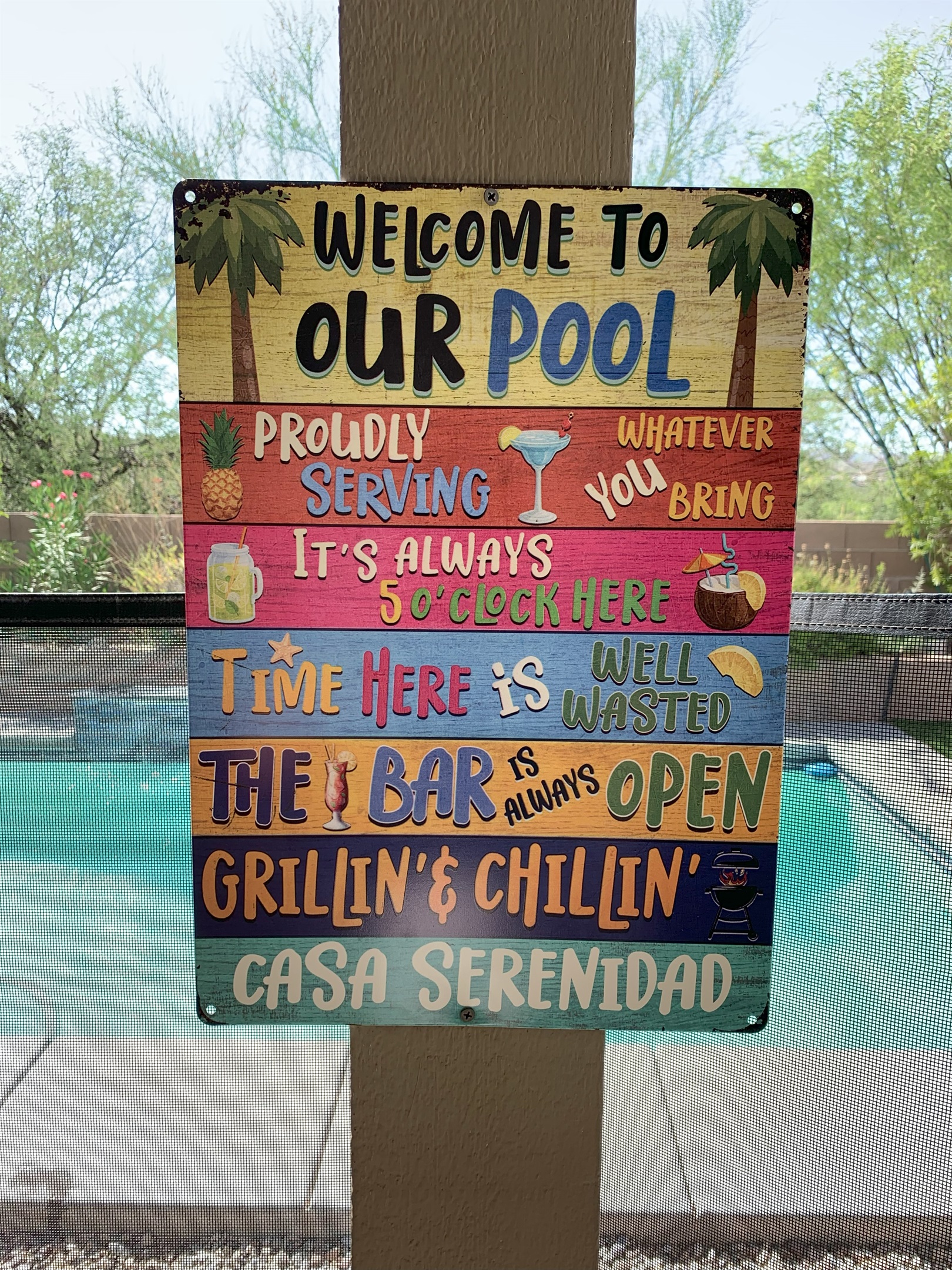 Our pool rules.