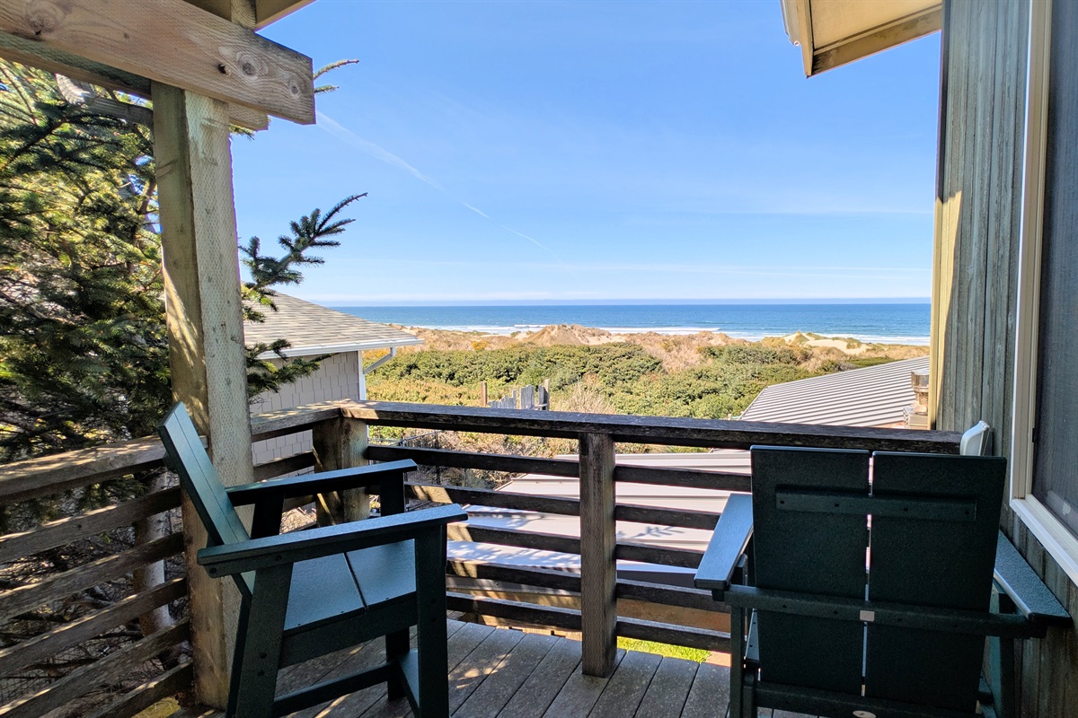Deck off primary bedroom - unwind with your morning coffee or sip an adult beverage and watch the sunset.