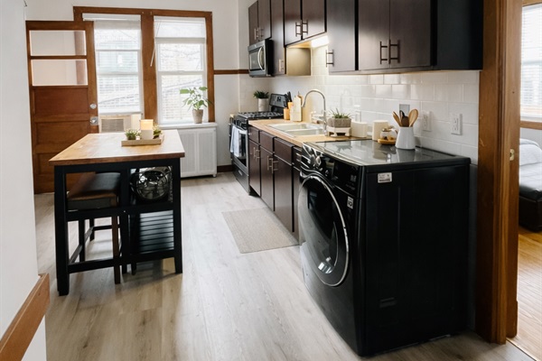 Fully equipped kitchen with everything needed for real cooking.
