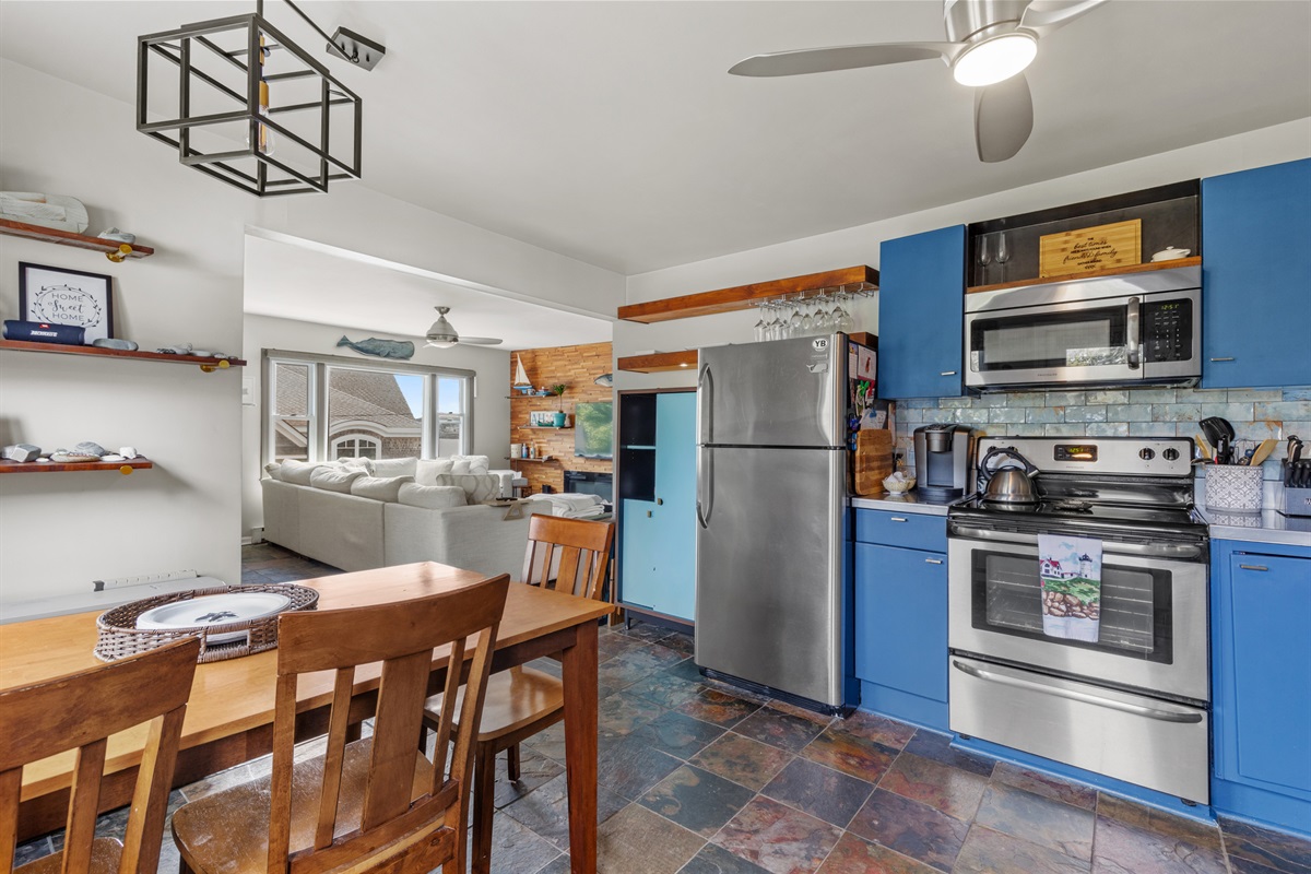 Cozy, stocked kitchen