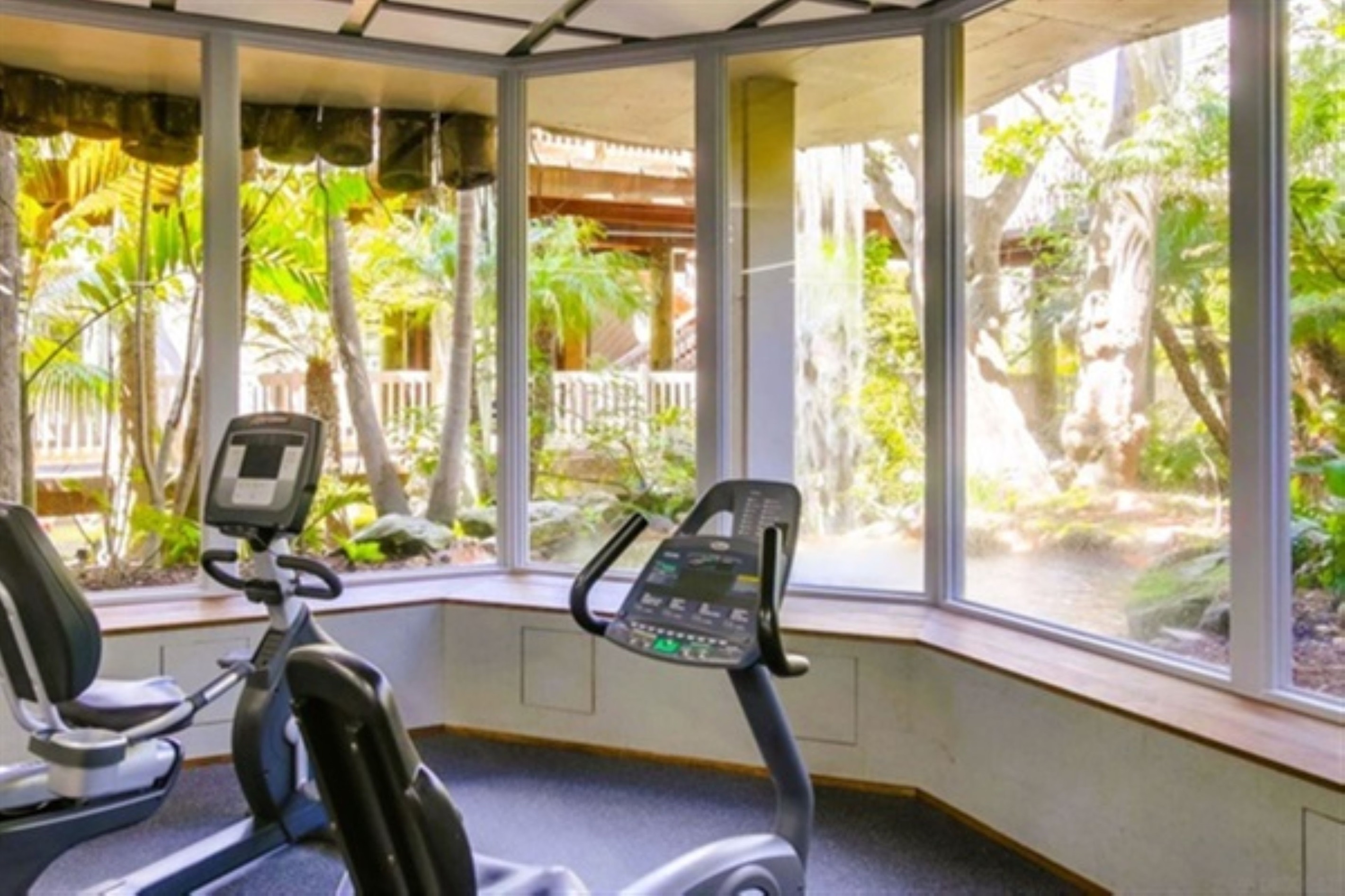 Ocean views from the fitness center