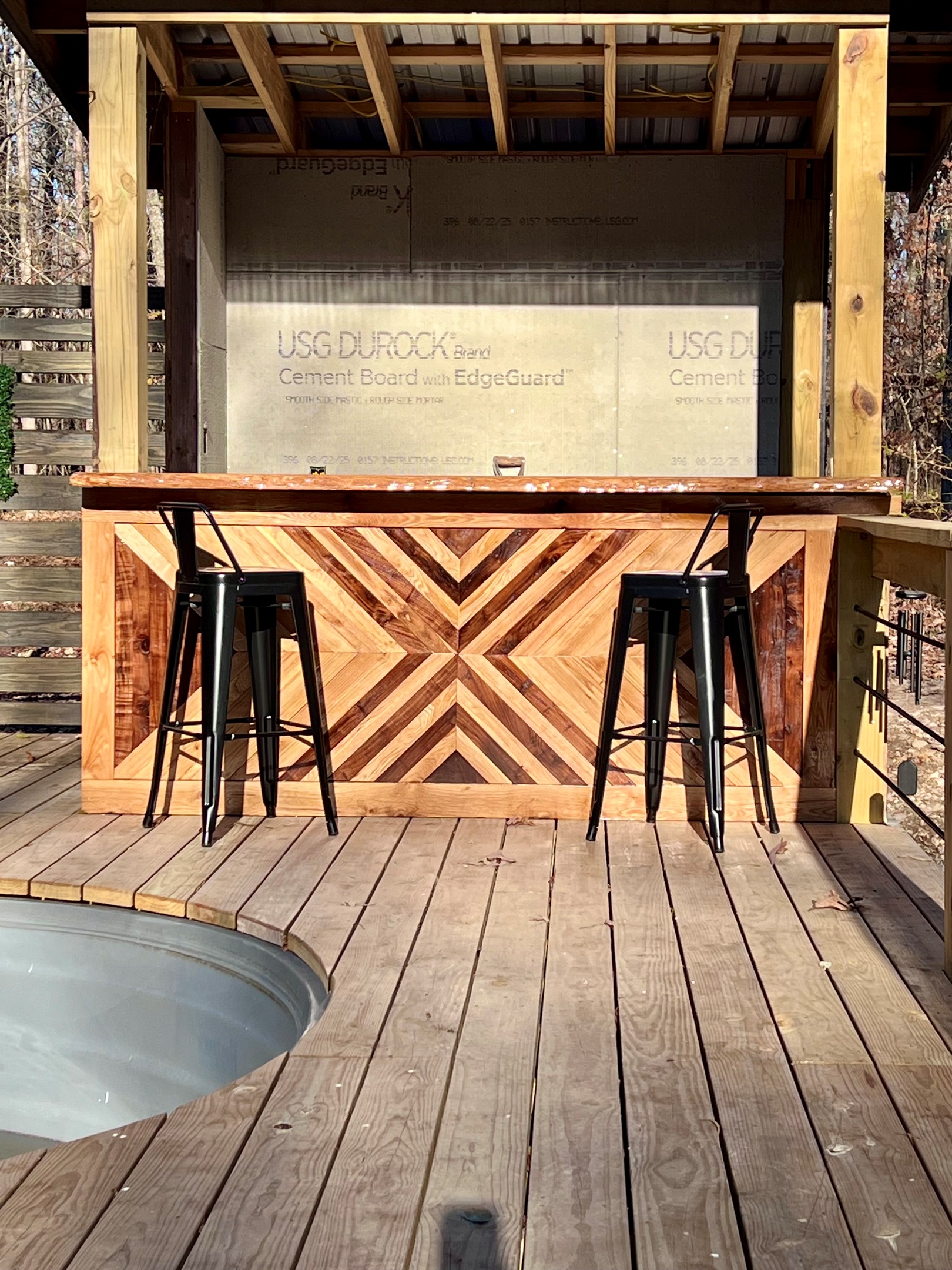 Outdoor kitchen coming soon.