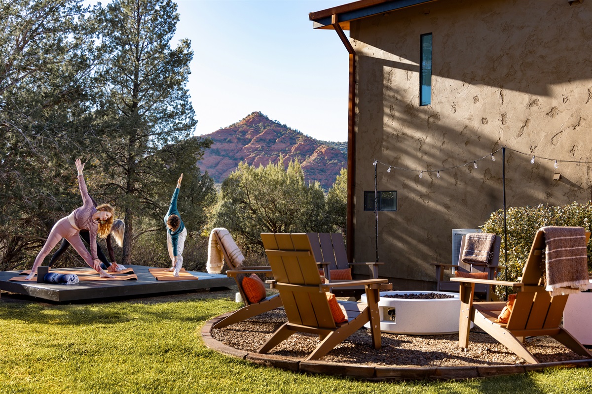 Begin your day with yoga and fresh air in the wellness space, then explore Sedona with personalized recommendations available upon request