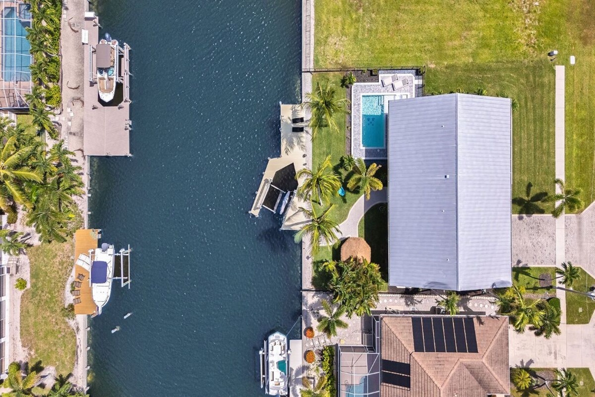 Aerial view of house