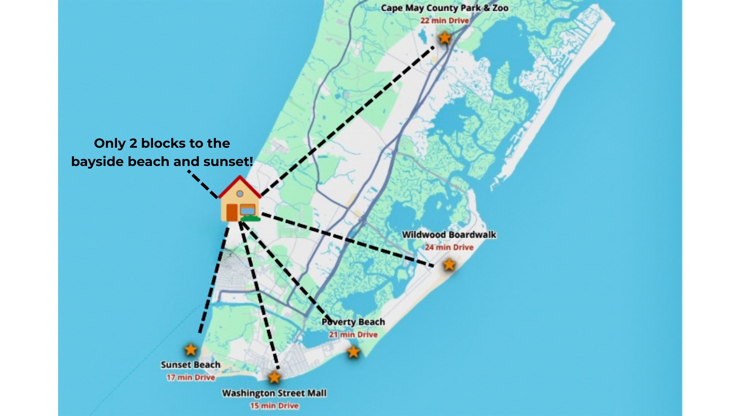 steps to the sunset, and conveniently located for everything else!