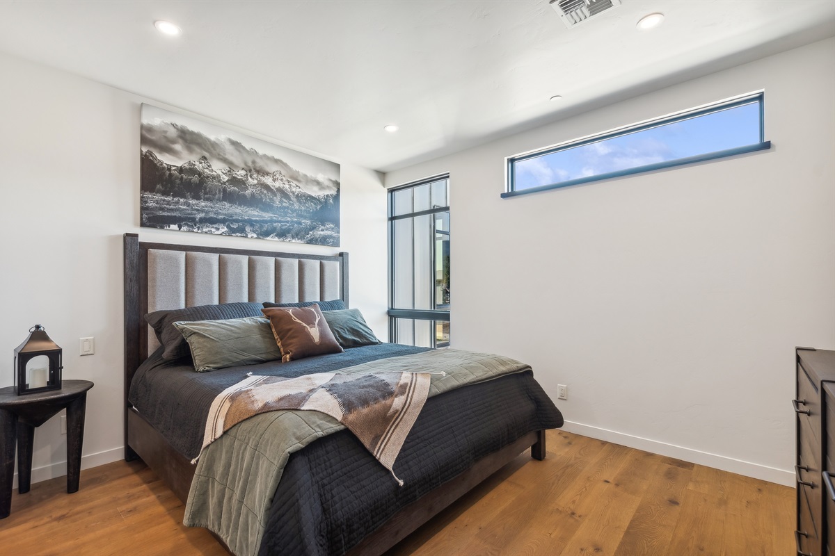 Cozy up in this comfortable king bed after a full day of adventure