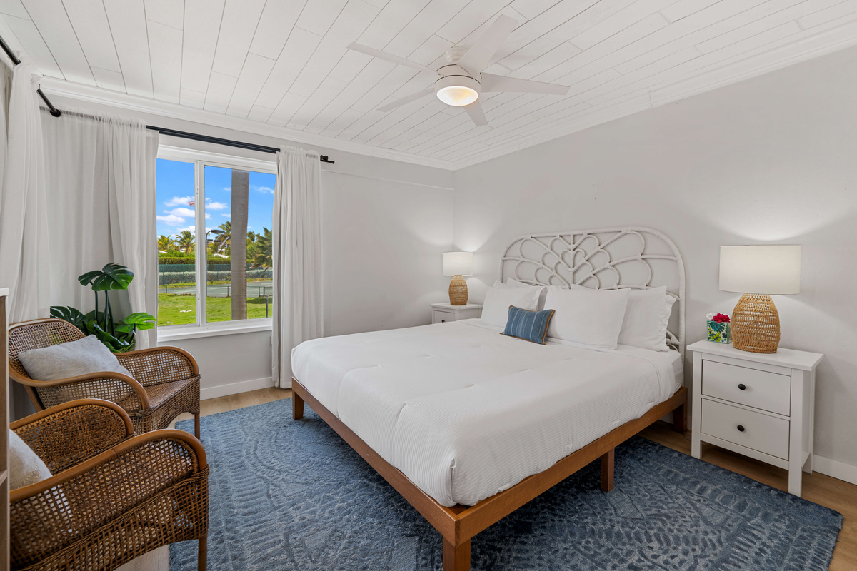 Peaceful bedroom retreat for a restful island getaway.