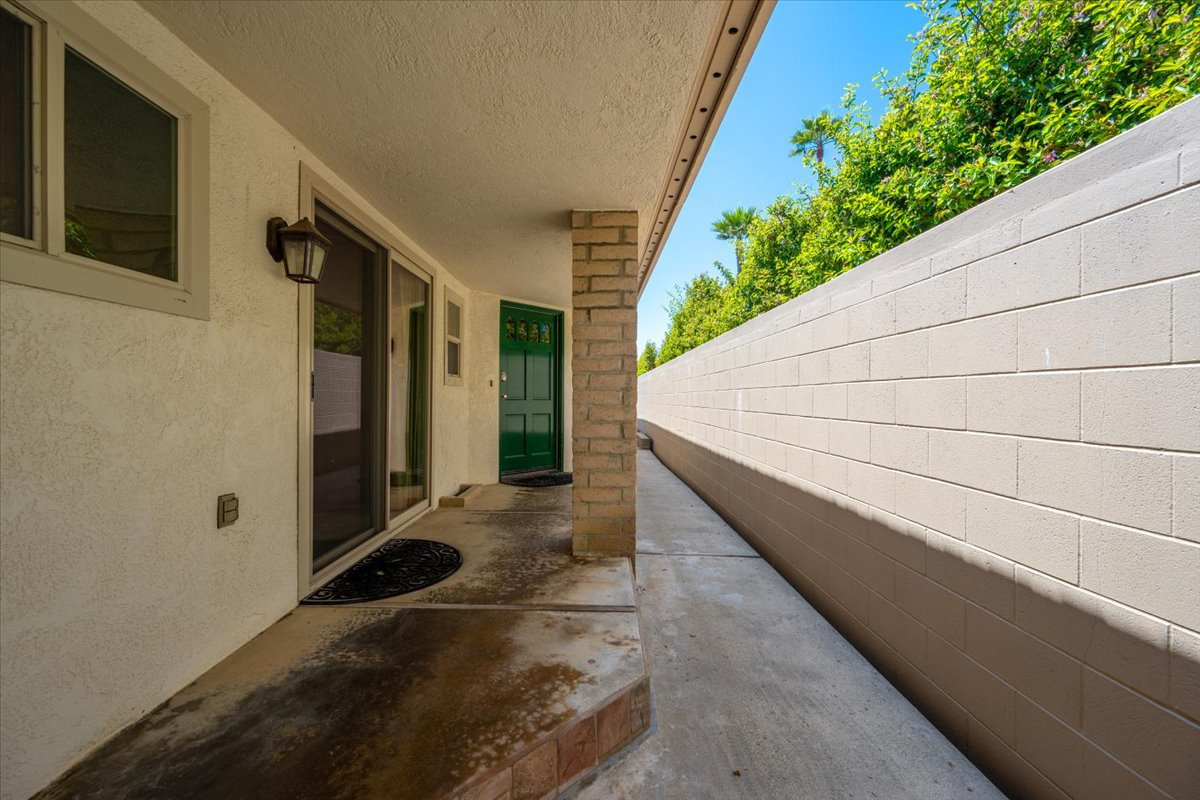 Primary Bedroom Slider and Entrance Door