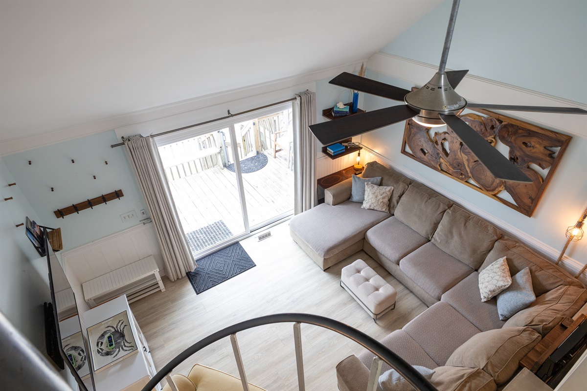 A living room with plenty of natural light