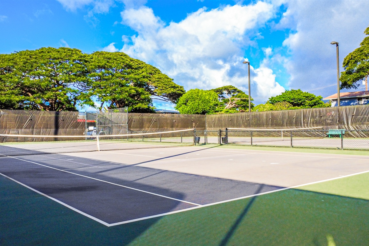 Perfect your serve between pool dips!