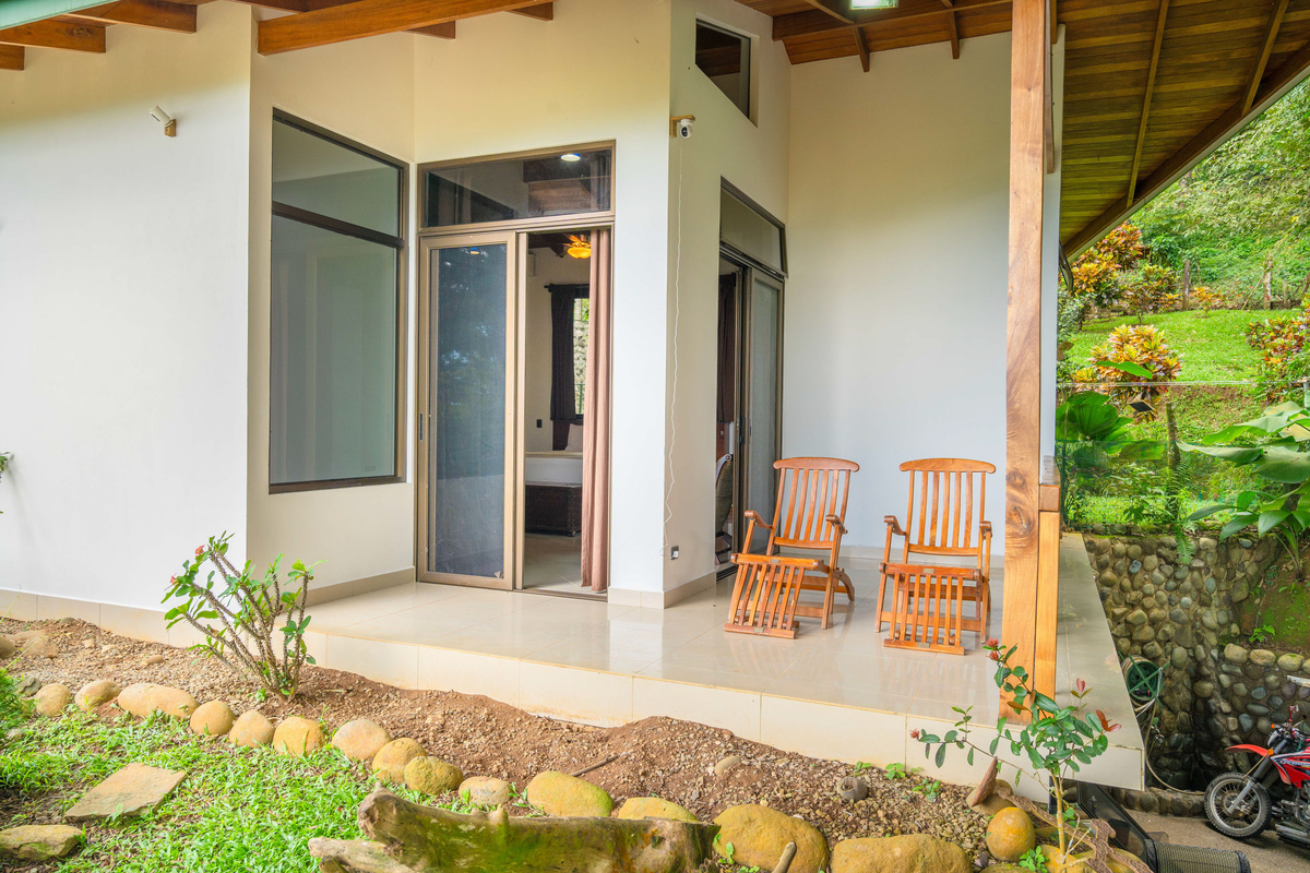 Private terrace entrance to guest suite — direct outdoor access from every bedroom