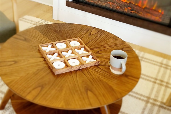Games, books and coffee make this the perfect spot to lounge. 