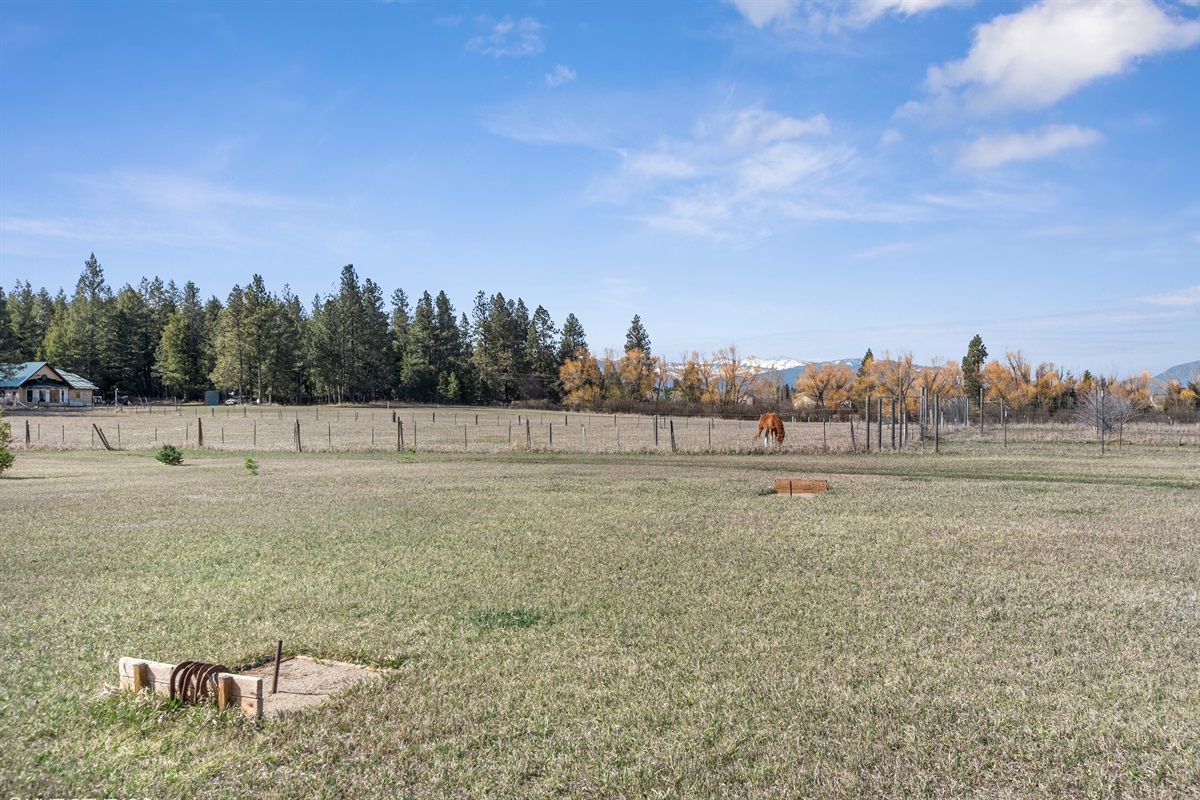 Farm views to enjoy while playing a friendly game of horseshoes