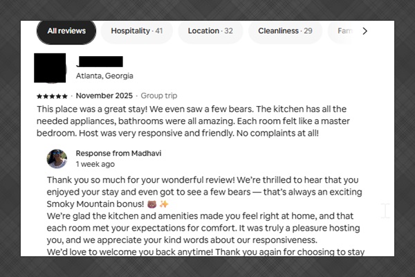 Nov 2025 guest review