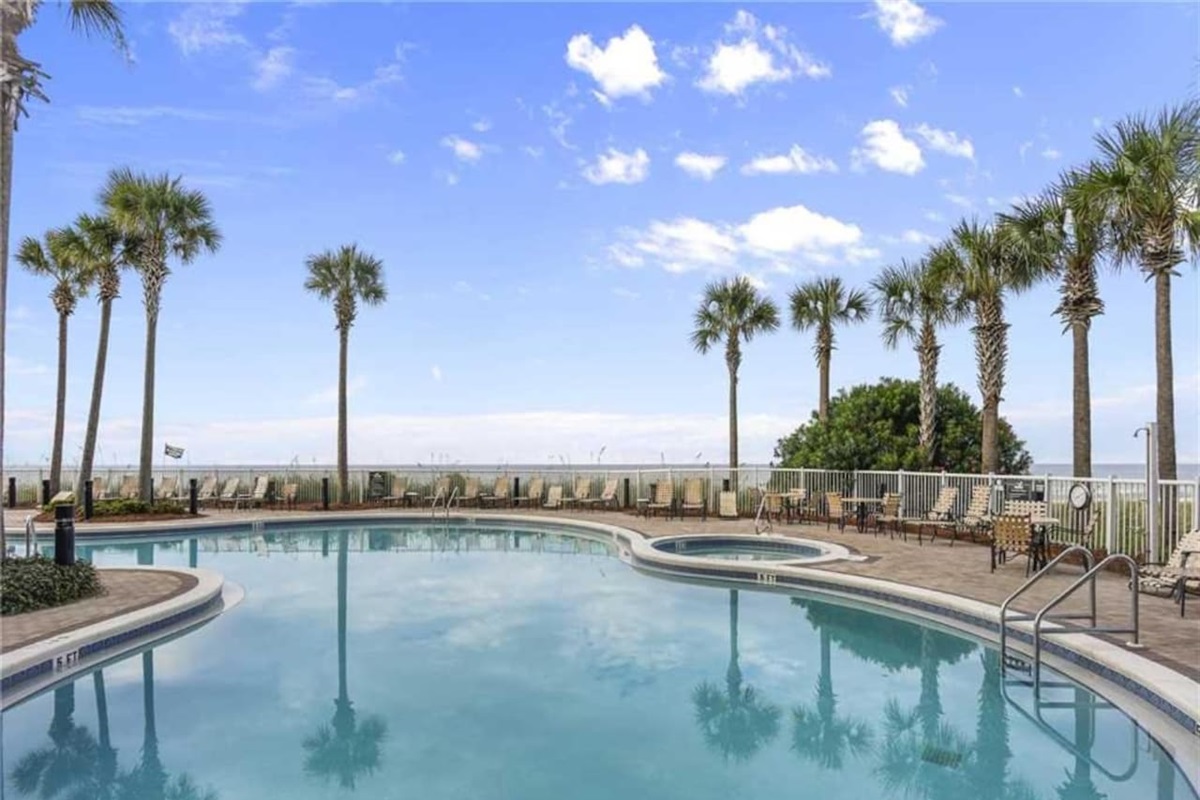 Cool off at the pool or relax in the spa.  There is also a kiddy pool for the little ones to splash around in. 