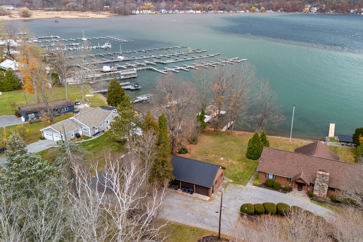 Aerial view of main house
