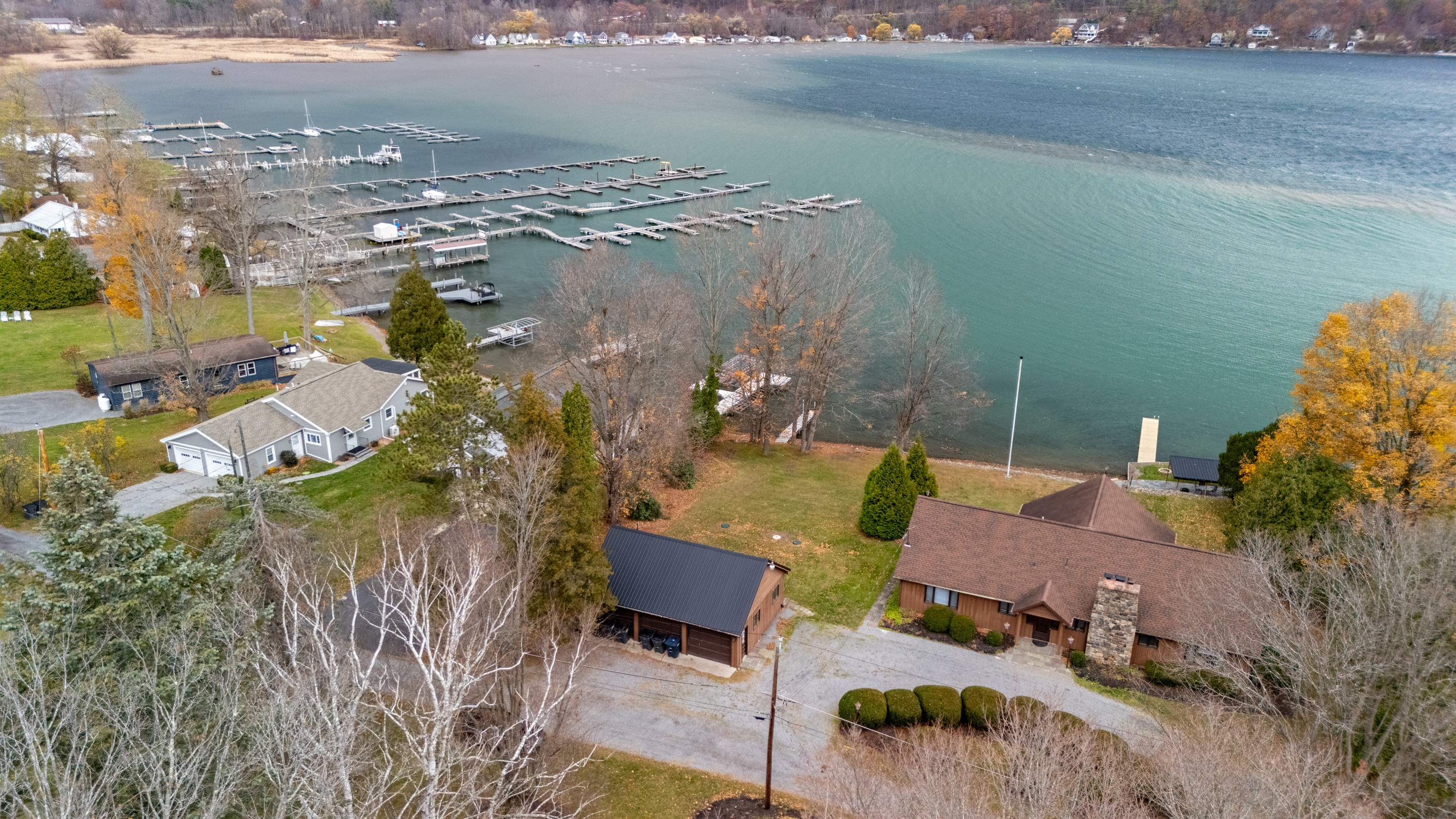Aerial view of main house