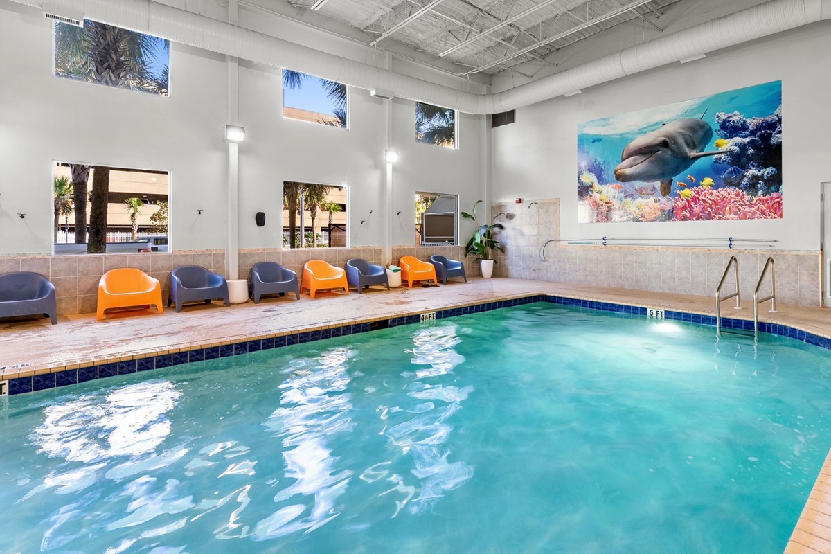 Heated indoor pool for year round swimming in any weather!
