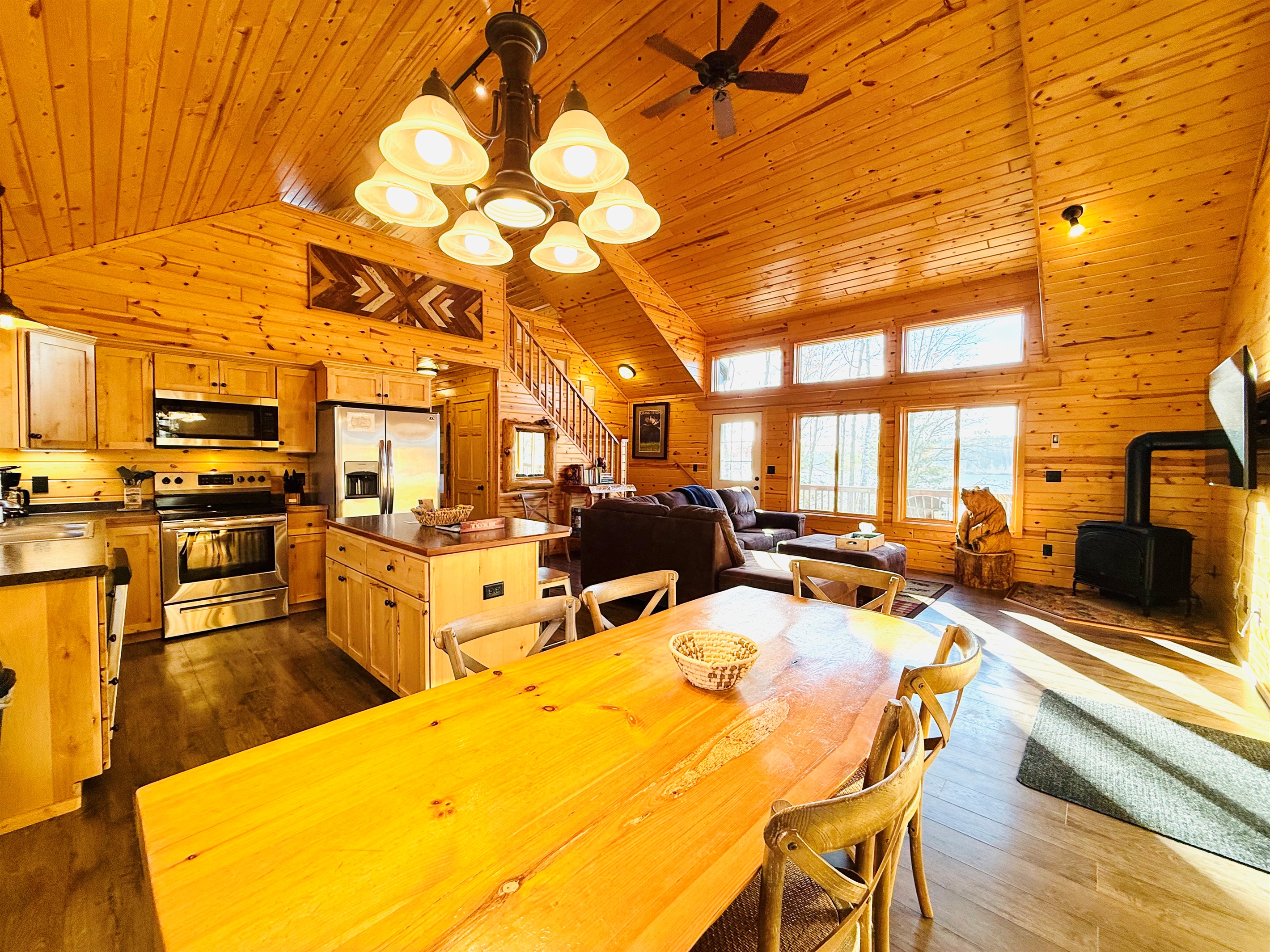 Dining table next to the kitchen.
