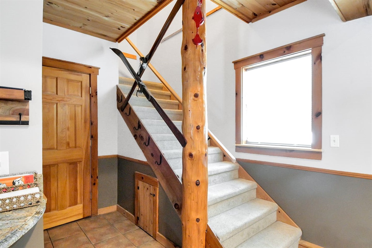 Head upstairs to the cozy bedrooms.