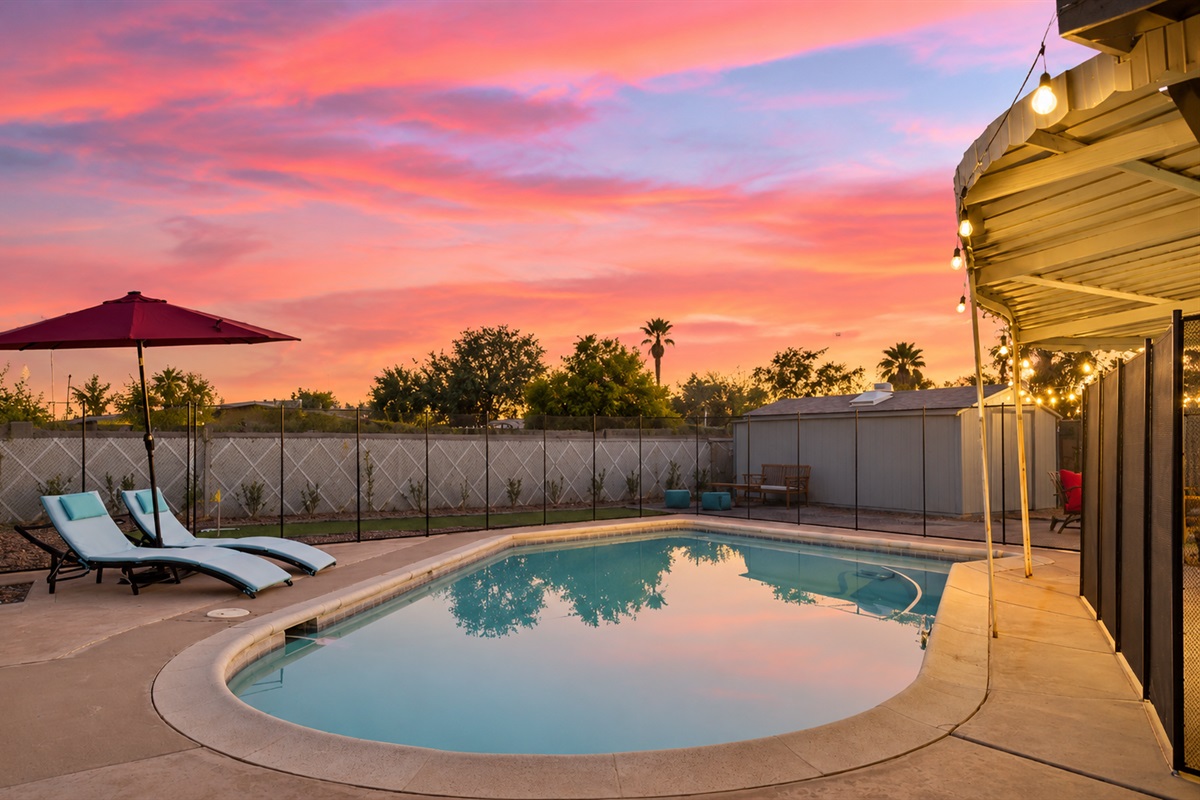 Cool off in your large, sparkling private pool!
