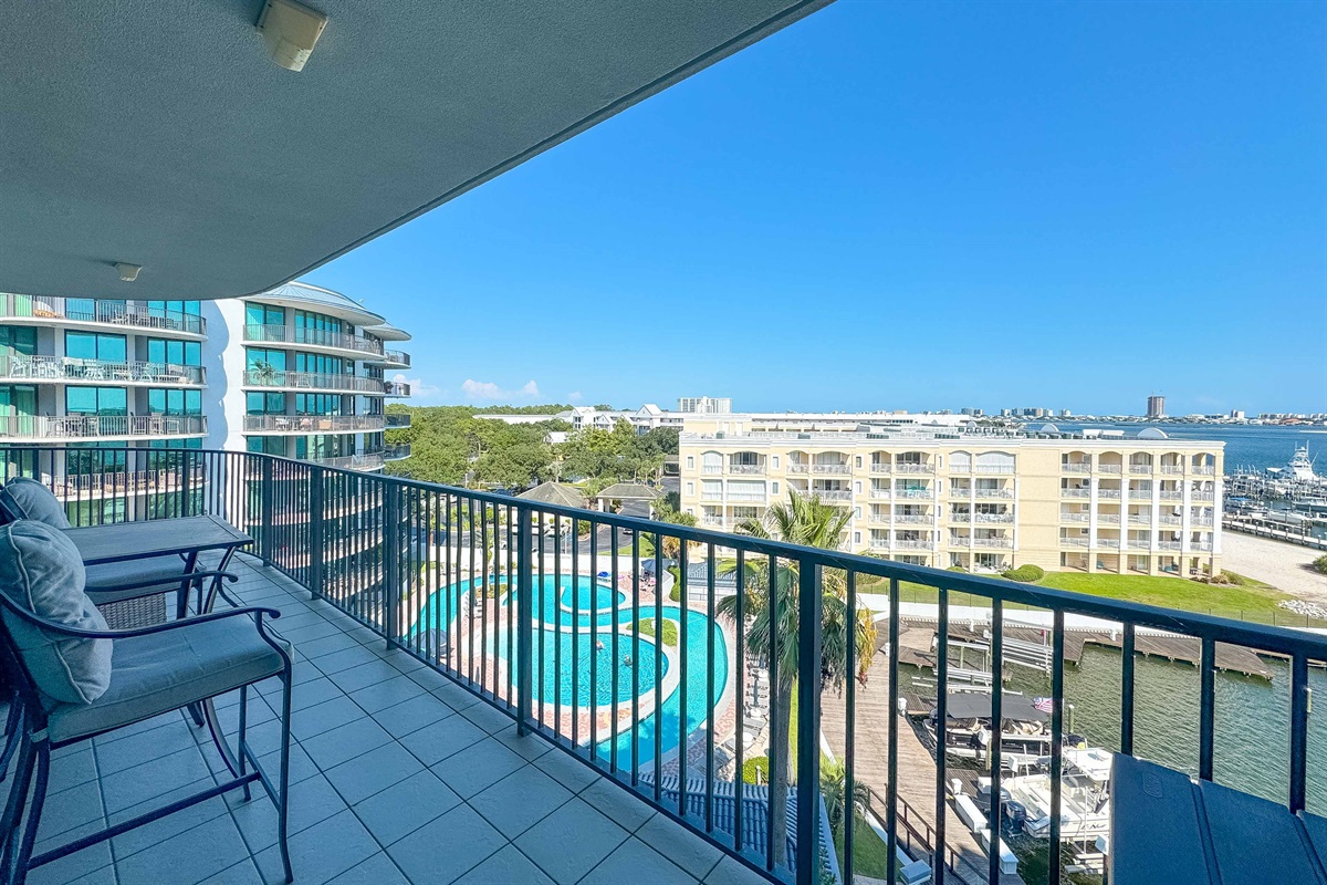 Where the sky meets the sea.  This expansive balcony provides a front-row seat to nature's most spectacular show.  Unwind and recharge in this idyllic setting.