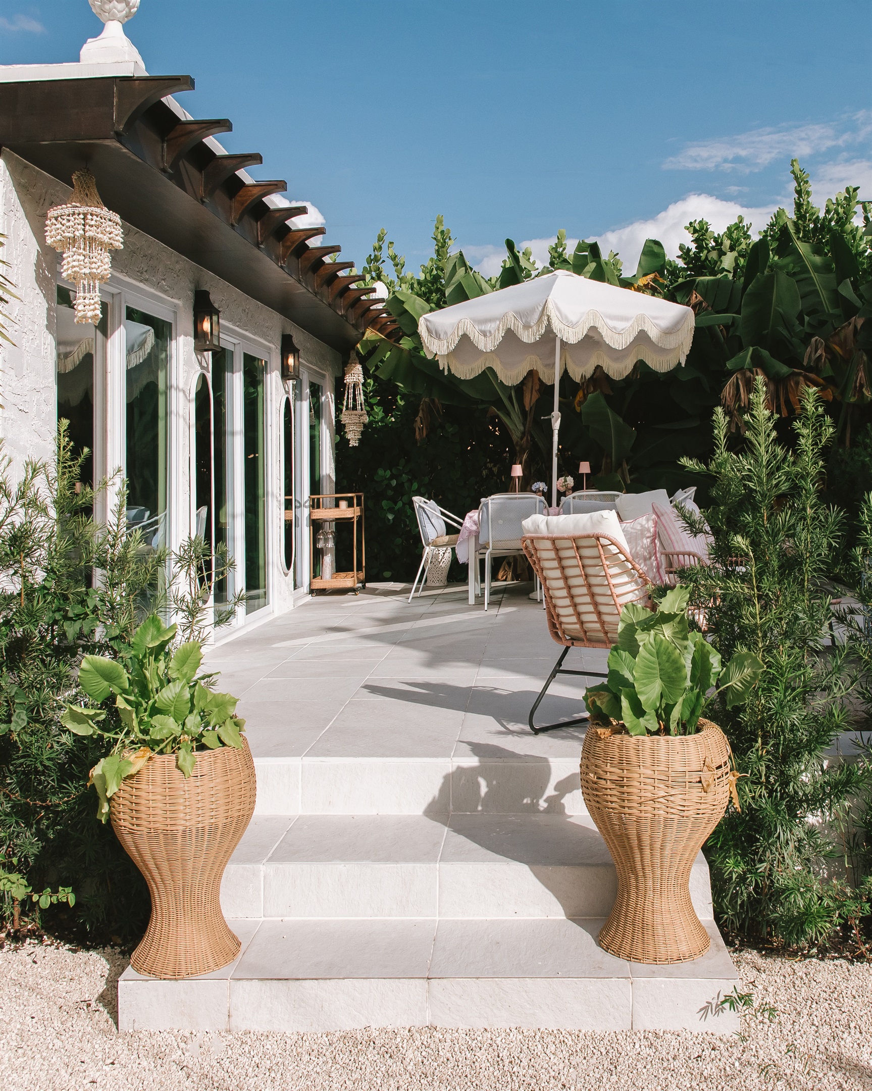 The peaceful patio is perfect for morning coffee, a late night beverage or just relaxing while reading a book.