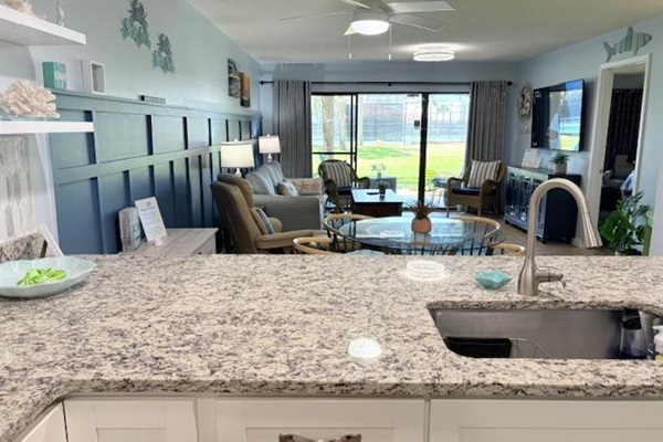 Kitchen View of Living Area