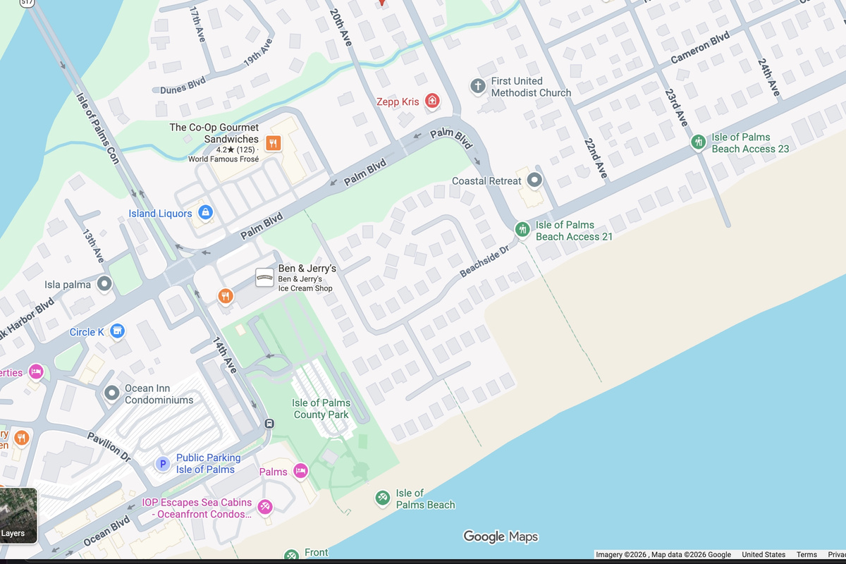 25 21st Ave Isle of Palms Google Maps Location