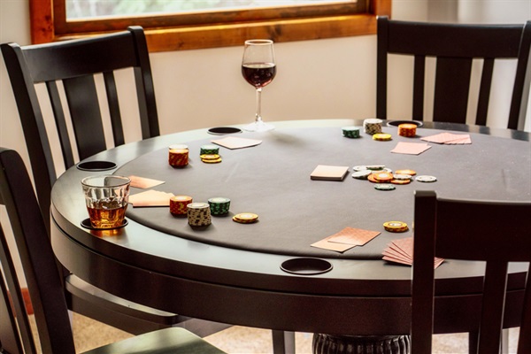 Cards, chips, and drinks — your private poker night awaits.