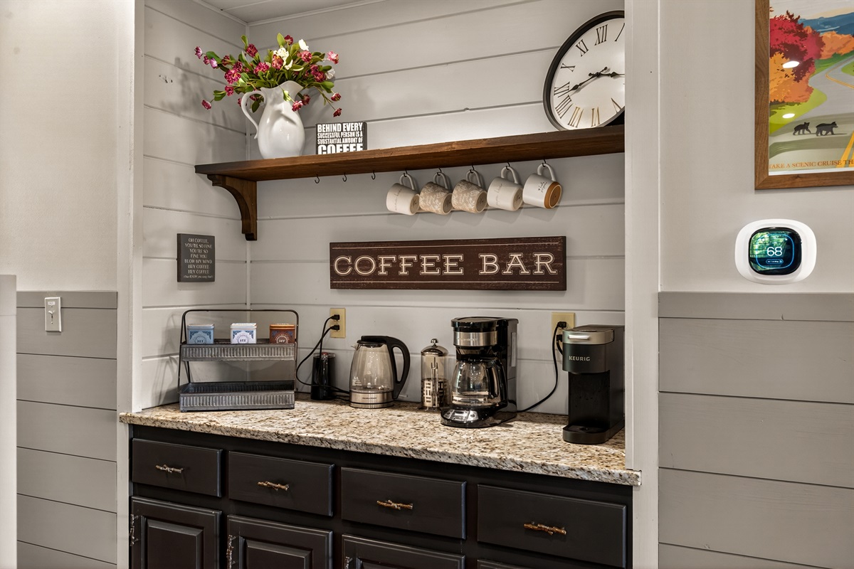 Enjoy the Coffee Bar...perfect way to start the morning