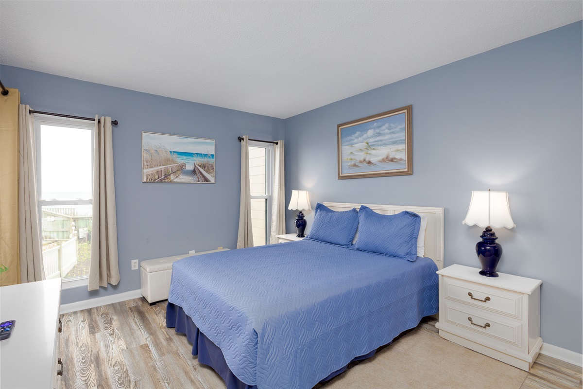 Queen-size bed in master bedroom