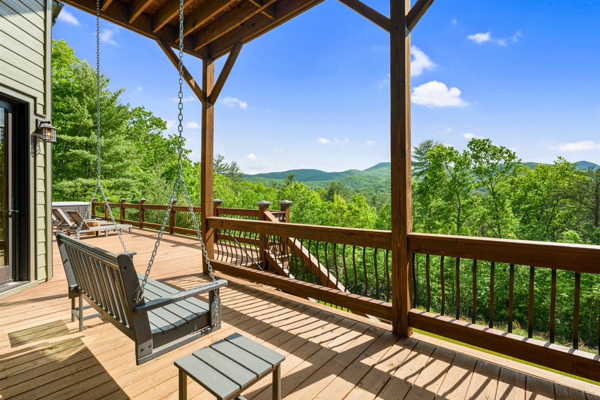 Enjoy a good book on these comfortable lounge chairs with a view.
