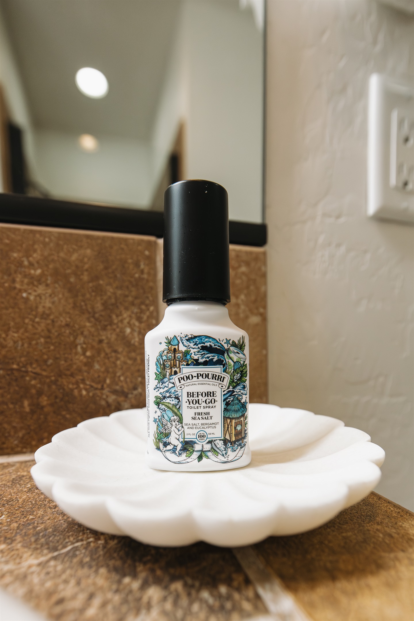 Thoughtful extras matter—Poo-Pourri provided for a fresh, comfortable bathroom experience, adding a little humor and a lot of care to your stay.