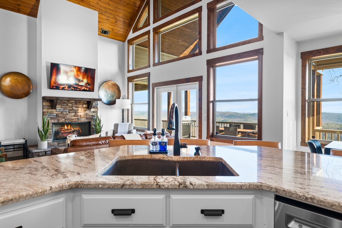 Even from the sink, you&rsquo;ll catch incredible views &mdash; because here, the scenery is always part of the experience.