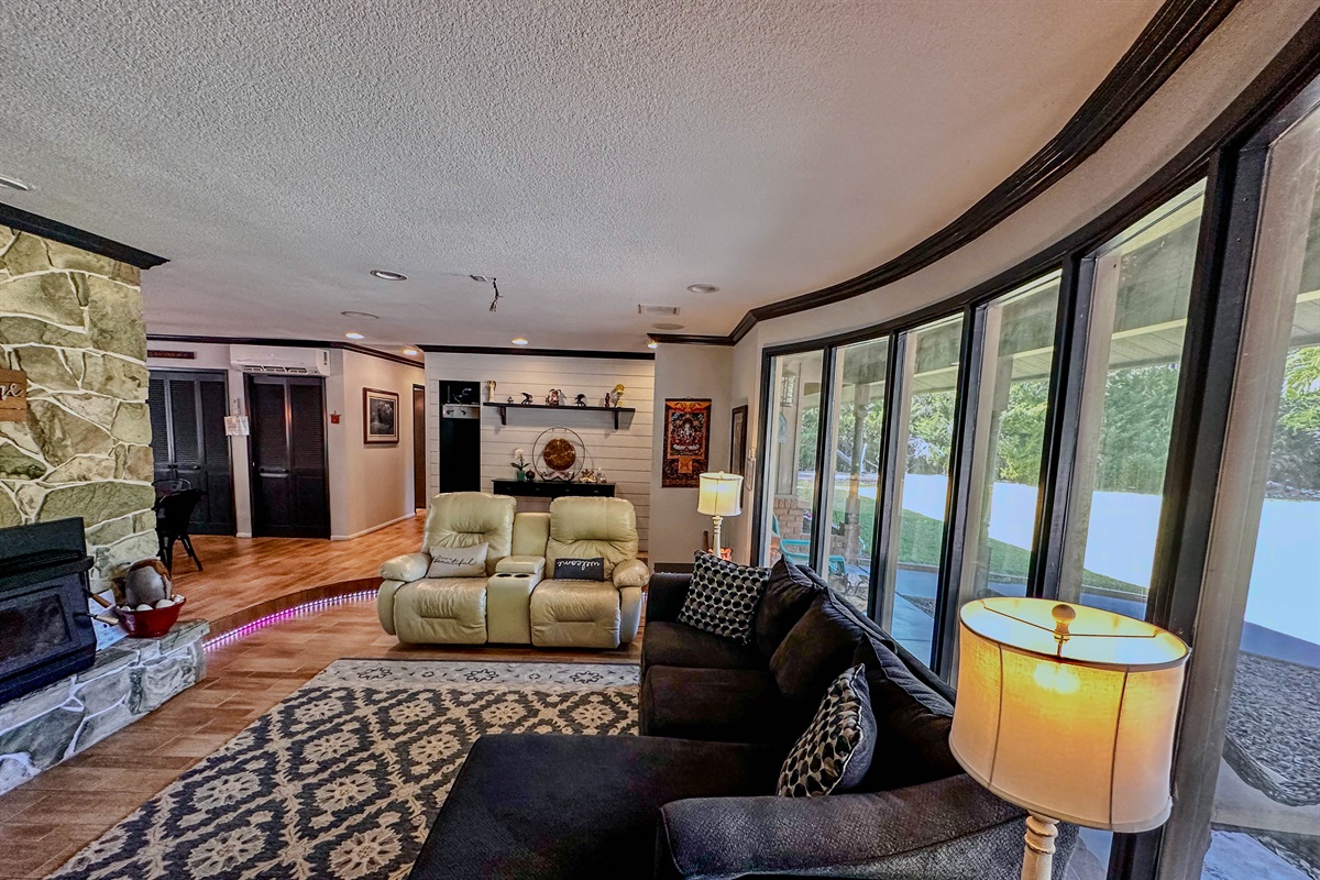Living Room with Fire Place/Stove