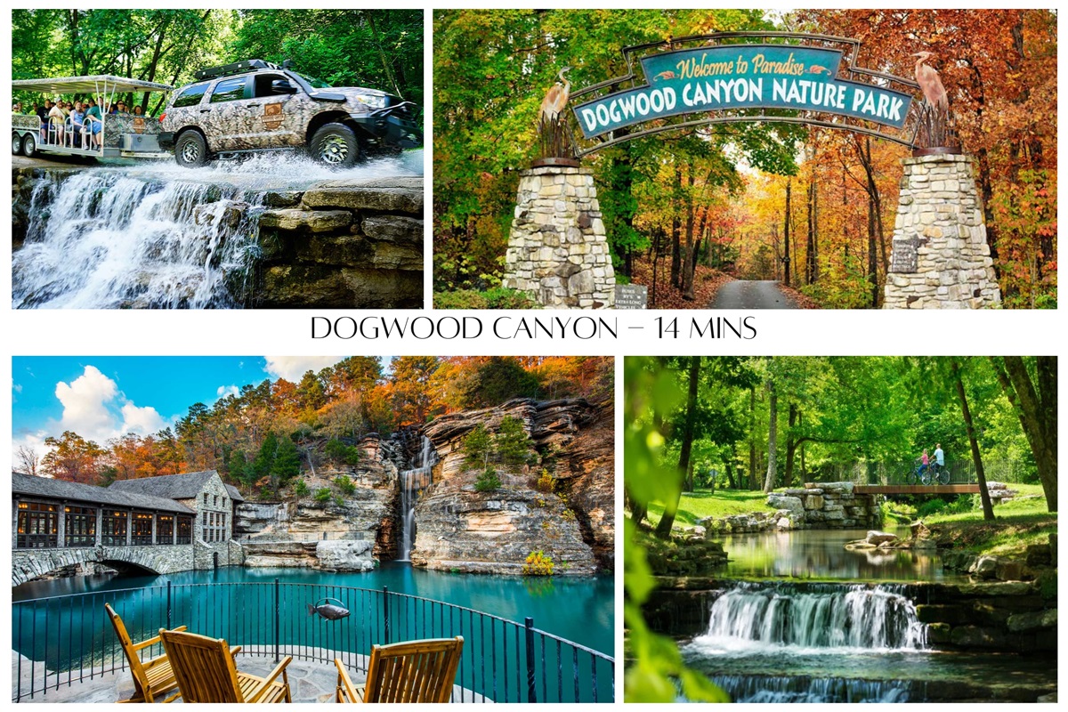 Dogwood Canyon Nature Reserve is one of the most beautiful attractions in the Branson region and is only a 15-minute drive from this cabin. Your group can spend an entire day biking, horseback riding, hiking, fishing, or relaxing on a private Jeep tour. 
