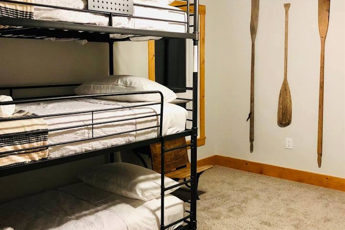 With two sets of triple bunk beds, kids will love bedroom #2.