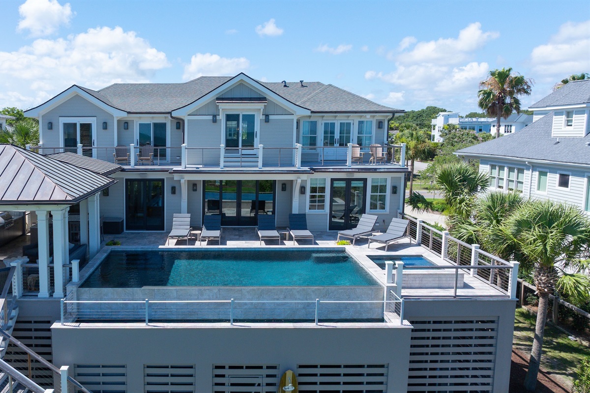 Pool Deck | Beach Shelter | 3708 Palm Blvd | Isle of Palms, SC | IOP Escapes