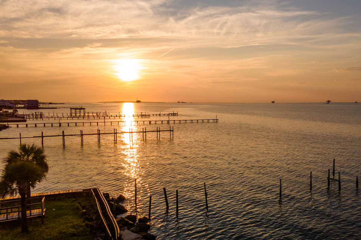 Sunset on bay