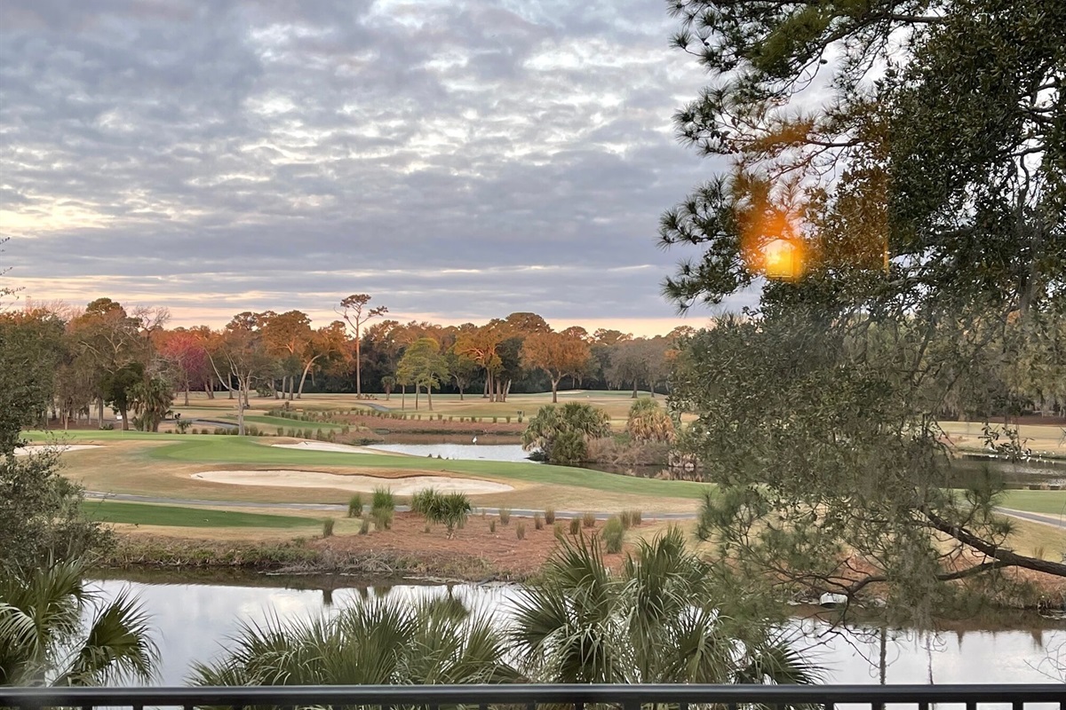 Gorgeous Views of Golf course,  lagoon, & bird island from our 2nd level Balcony